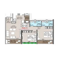Codename Manifest Ravet 2 BHK Floor Plan Image